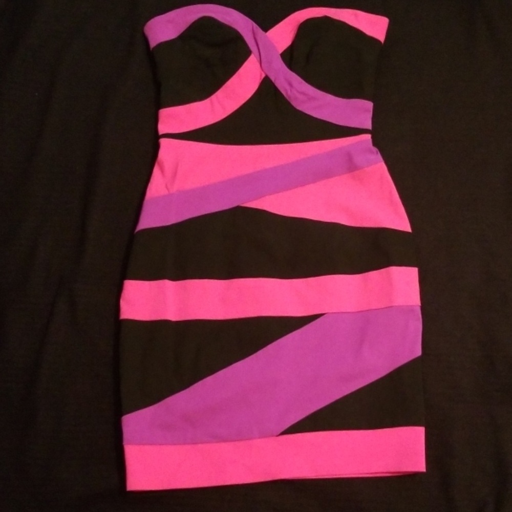 Jane Norman - Multicolor Black Tube Dress
